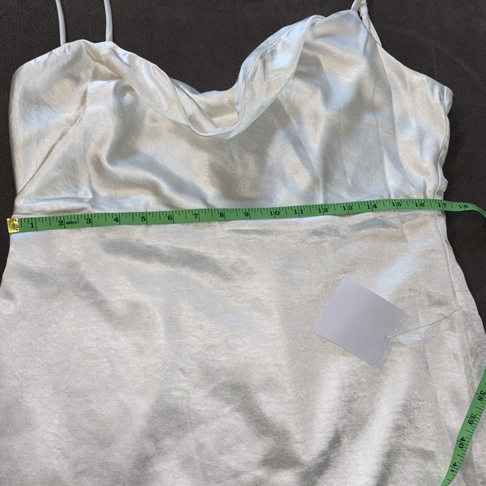 Lulus Wedding dress size XL Allure ivory satin Backless Cowl Neck. - Picture 14 of 16